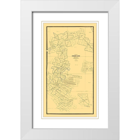 Searchlight Nevada - Cook 1906  White Modern Wood Framed Art Print with Double Matting by Cook