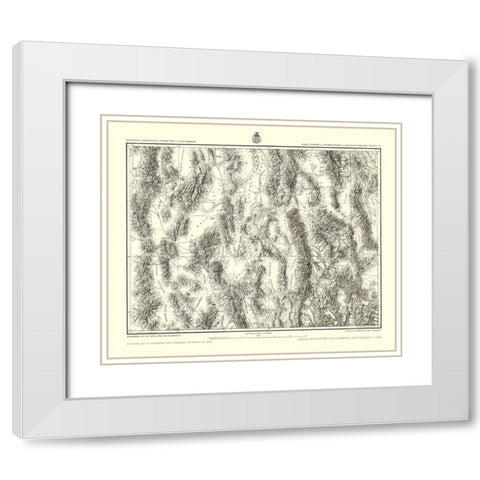 Southeastern Nevada Southern Utah Sheet White Modern Wood Framed Art Print with Double Matting by US Army