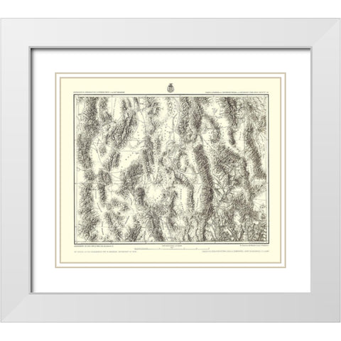 Southeastern Nevada Southern Utah Sheet White Modern Wood Framed Art Print with Double Matting by US Army