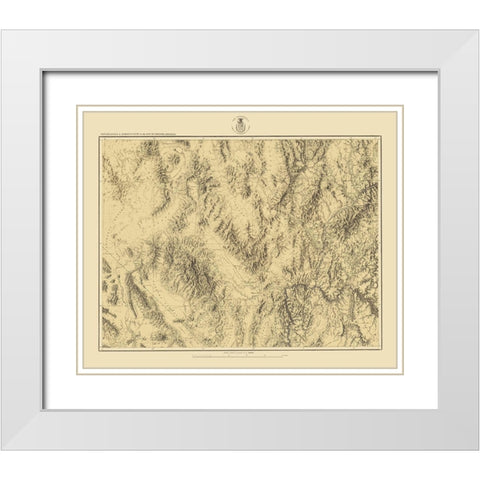 Southeastern Nevada Soutwest Utah Sheet White Modern Wood Framed Art Print with Double Matting by US Army