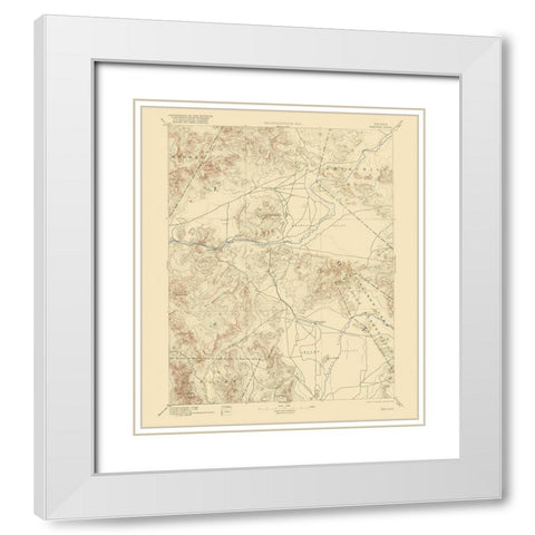 Wabuska Nevada Sheet - USGS 1894 White Modern Wood Framed Art Print with Double Matting by USGS