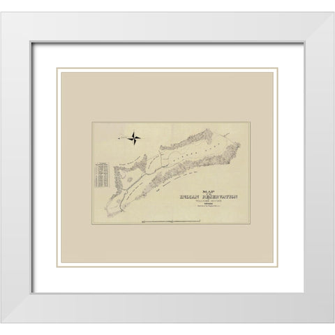 Walker River Indian Reservation Nevada White Modern Wood Framed Art Print with Double Matting by Melroe