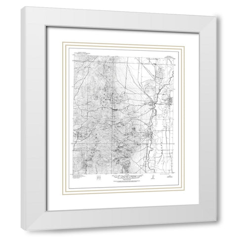 Yerington District Nevada - USGS 1915 White Modern Wood Framed Art Print with Double Matting by USGS