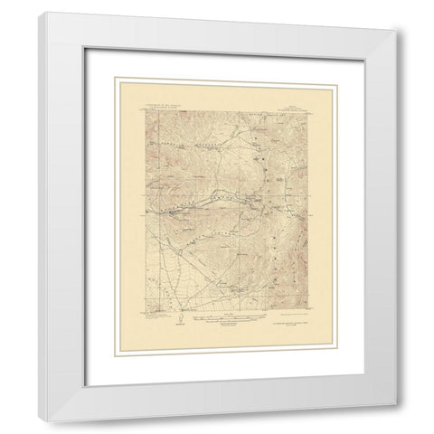 Rochester Mining Nevada - USGS 1928 White Modern Wood Framed Art Print with Double Matting by USGS