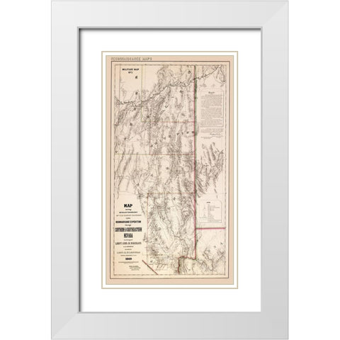 Nevada Southern Nevada - Hamel 1869 White Modern Wood Framed Art Print with Double Matting by Hamel