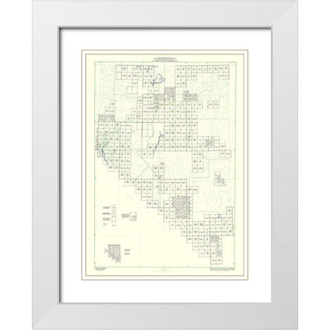 Nevada - USGS 1967 White Modern Wood Framed Art Print with Double Matting by USGS