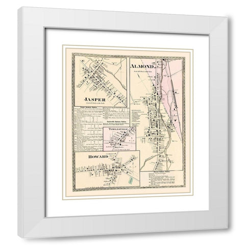 Jasper, Almond, Townsville, Howard New York White Modern Wood Framed Art Print with Double Matting by Beers