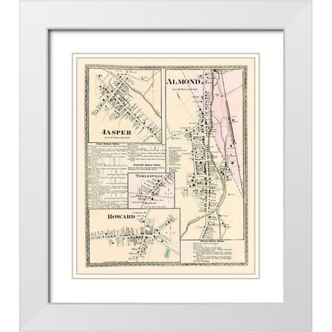 Jasper, Almond, Townsville, Howard New York White Modern Wood Framed Art Print with Double Matting by Beers