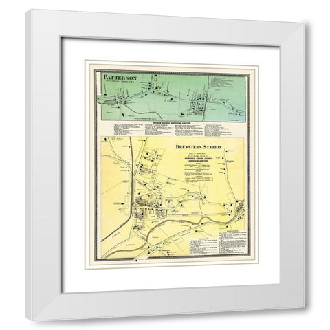 Brewster Station, Patterson New York White Modern Wood Framed Art Print with Double Matting by Robinson