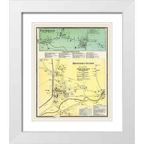 Brewster Station, Patterson New York White Modern Wood Framed Art Print with Double Matting by Robinson