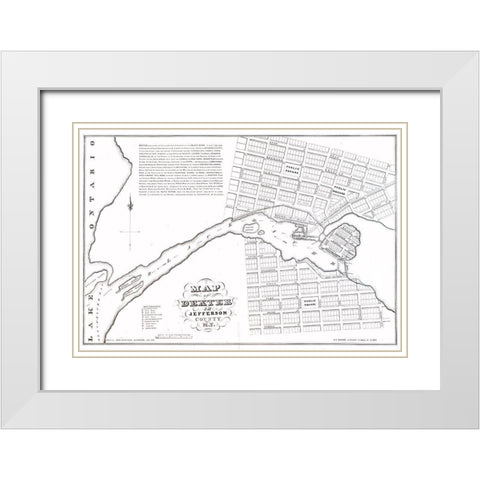 Dexter New York - Denison 1836  White Modern Wood Framed Art Print with Double Matting by Denison