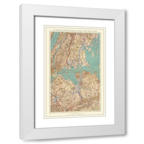 Long Island Sound Queens Mt Vernon New York White Modern Wood Framed Art Print with Double Matting by Bien