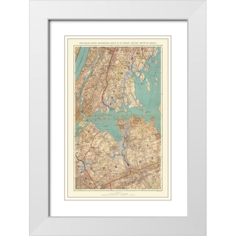 Long Island Sound Queens Mt Vernon New York White Modern Wood Framed Art Print with Double Matting by Bien
