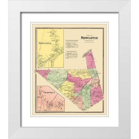 Newcastle, Chappaqua New York Landowner White Modern Wood Framed Art Print with Double Matting by Beers