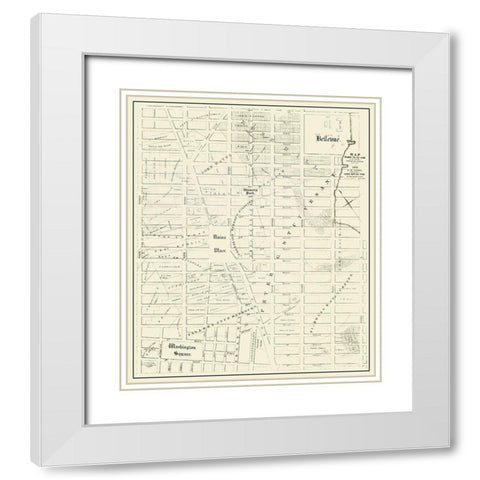New York, Old Farms New York Landowner - Cooke White Modern Wood Framed Art Print with Double Matting by Cooke