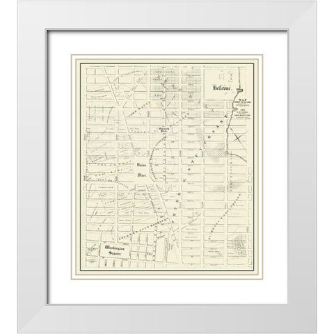 New York, Old Farms New York Landowner - Cooke White Modern Wood Framed Art Print with Double Matting by Cooke