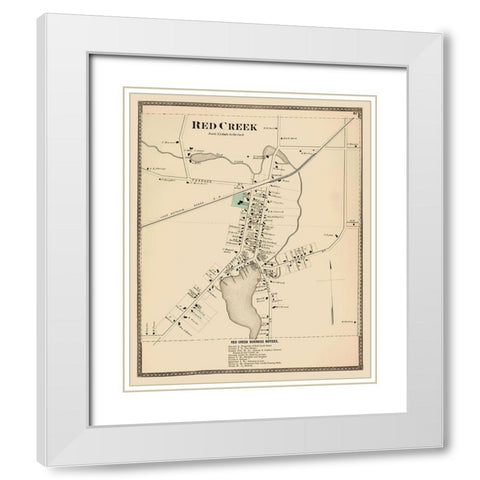 Red Creek New York Landowner - Century 1904 White Modern Wood Framed Art Print with Double Matting by Century