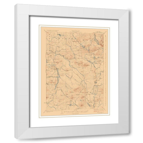 Santa Clara New York Quad - USGS 1921 White Modern Wood Framed Art Print with Double Matting by USGS