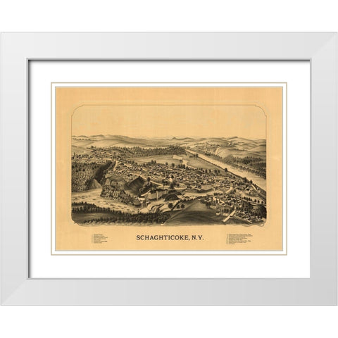 Schaghticoke New York  White Modern Wood Framed Art Print with Double Matting by Unknown