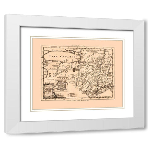 New York - Kitchin 1756  White Modern Wood Framed Art Print with Double Matting by Kitchin