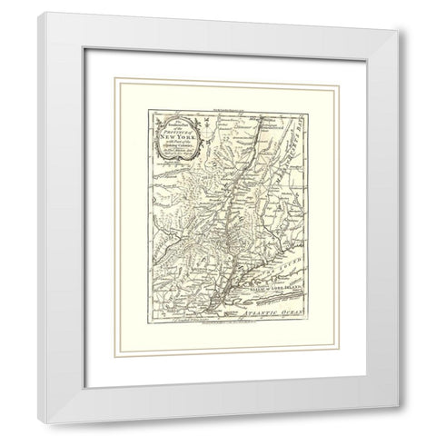 New York - Kitchin 1778  White Modern Wood Framed Art Print with Double Matting by Kitchin