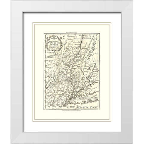 New York - Kitchin 1778  White Modern Wood Framed Art Print with Double Matting by Kitchin