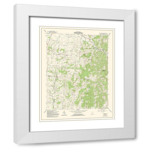 Clearport Ohio Quad - USGS 1961 White Modern Wood Framed Art Print with Double Matting by USGS
