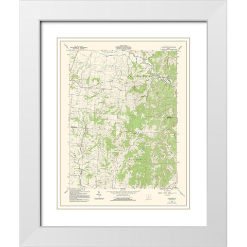 Clearport Ohio Quad - USGS 1961 White Modern Wood Framed Art Print with Double Matting by USGS