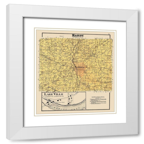 Hardy Ohio Landowner - Cring 1875 White Modern Wood Framed Art Print with Double Matting by Cring