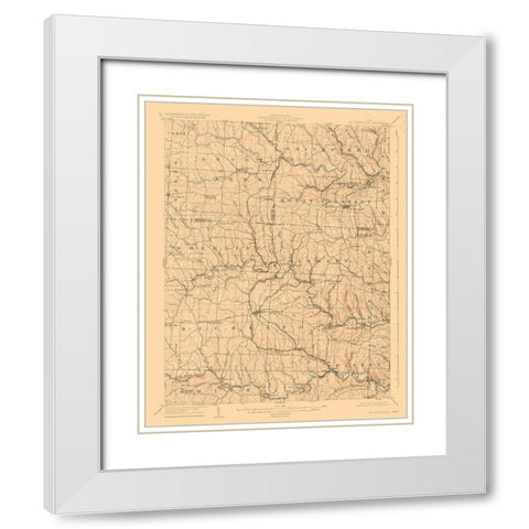 St Clairsville Ohio Quad - USGS 1905 White Modern Wood Framed Art Print with Double Matting by USGS