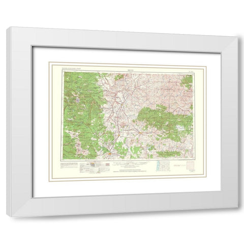 Bend Oregon Quad - USGS 1964 White Modern Wood Framed Art Print with Double Matting by USGS