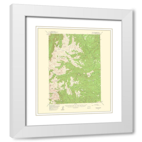 Cornucopia Oregon Quad - USGS 1961 White Modern Wood Framed Art Print with Double Matting by USGS