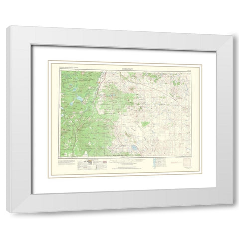 Crescent Oregon Quad - USGS 1966 White Modern Wood Framed Art Print with Double Matting by USGS