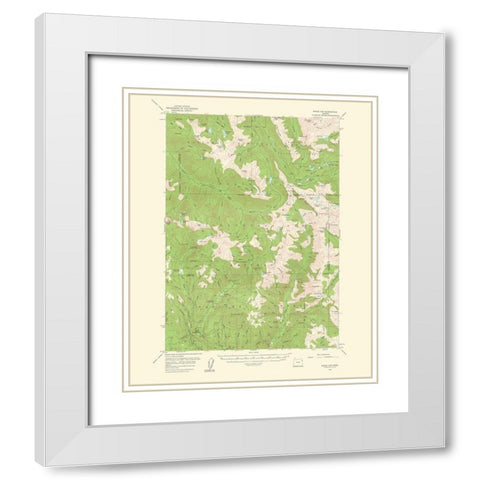 Eagle Cap Oregon Quad - USGS 1961 White Modern Wood Framed Art Print with Double Matting by USGS