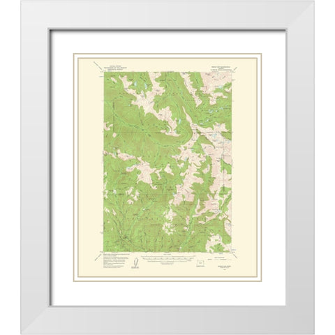 Eagle Cap Oregon Quad - USGS 1961 White Modern Wood Framed Art Print with Double Matting by USGS