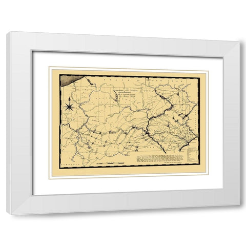 Pennsylvania - Johnson 1791 White Modern Wood Framed Art Print with Double Matting by Johnson