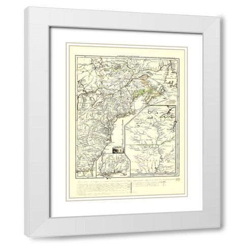 Canada Louisiana by St Augustine - Roy 1755 White Modern Wood Framed Art Print with Double Matting by Roy