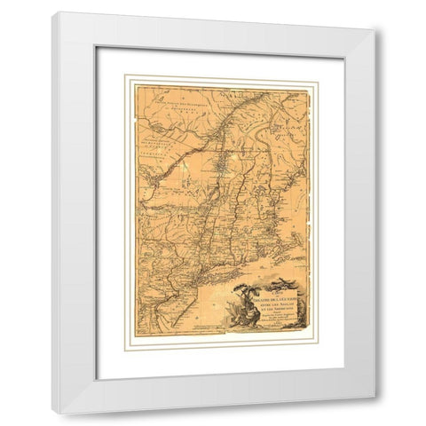 Theatre War English Americans White Modern Wood Framed Art Print with Double Matting by Brion de la Tour