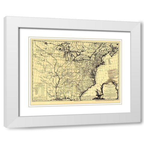 United States Course of Mississippi White Modern Wood Framed Art Print with Double Matting by Brion de la Tour