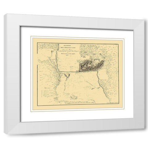 Baum Position Walmscock Bennington - Durnford 1777 White Modern Wood Framed Art Print with Double Matting by Durnford