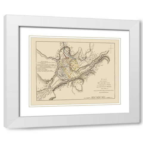 Action at Huberton Vermont - Gerlach 1777 White Modern Wood Framed Art Print with Double Matting by Gerlach