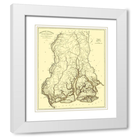 Beaufort, Hilton Head South Carolina Landowner White Modern Wood Framed Art Print with Double Matting by Tanner