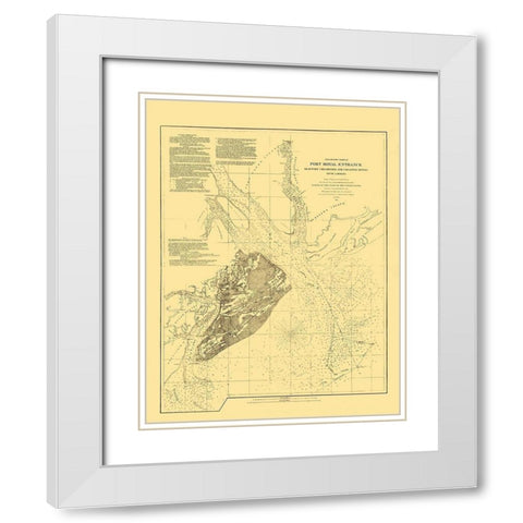 Hilton Head Island South Carolina Ship Channel White Modern Wood Framed Art Print with Double Matting by Bache
