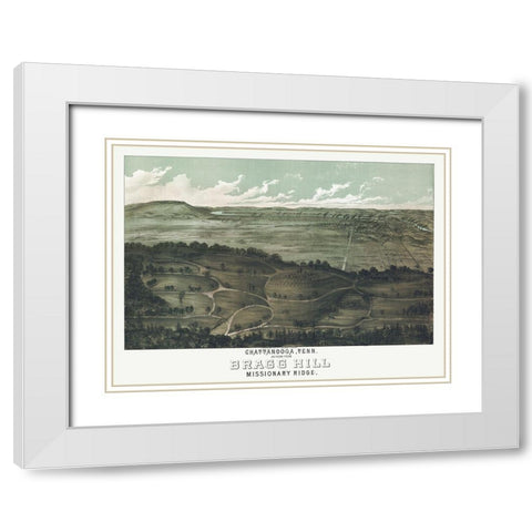 Chattanooga Tennessee - Anderson 1887  White Modern Wood Framed Art Print with Double Matting by Anderson