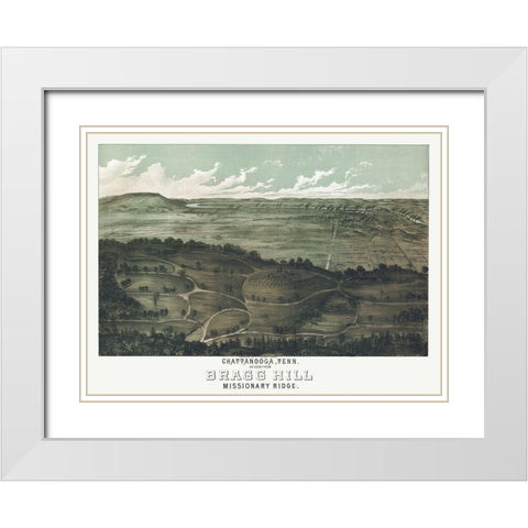 Chattanooga Tennessee - Anderson 1887  White Modern Wood Framed Art Print with Double Matting by Anderson