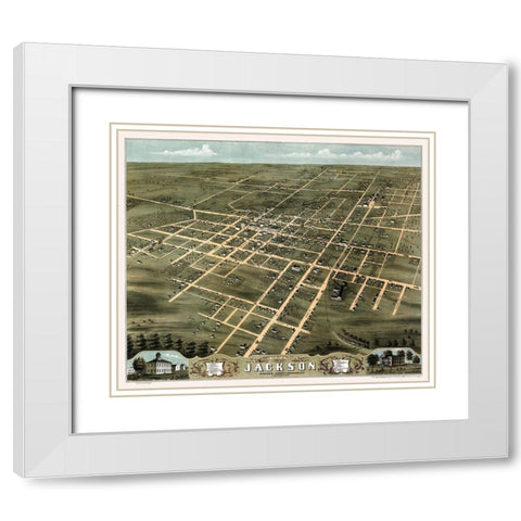 Jackson Tennessee - Ruger 1870  White Modern Wood Framed Art Print with Double Matting by Ruger