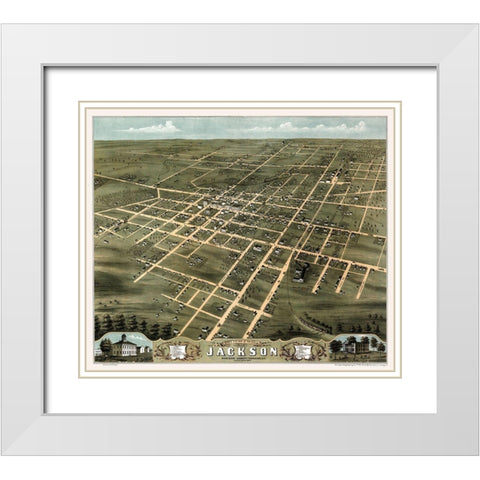 Jackson Tennessee - Ruger 1870  White Modern Wood Framed Art Print with Double Matting by Ruger