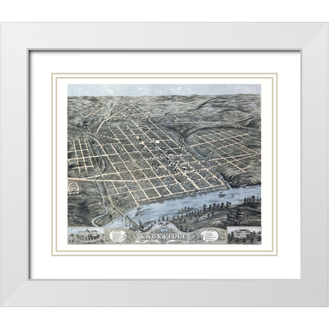Knoxville Tennessee - Merchant 1871  White Modern Wood Framed Art Print with Double Matting by Merchant