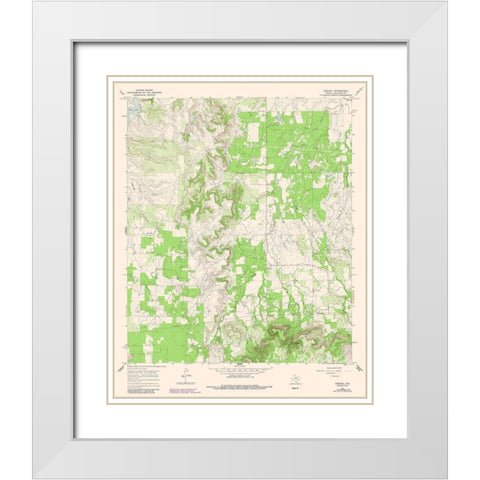 Admiral Texas Quad - USGS 1966 White Modern Wood Framed Art Print with Double Matting by USGS