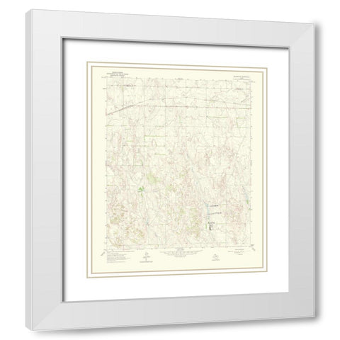 Allison Southwest Texas Quad - USGS 1969 White Modern Wood Framed Art Print with Double Matting by USGS